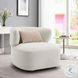 Darius Beige Boucle Accent Chair with Pillow