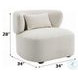 Darius Beige Boucle Accent Chair with Pillow