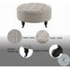Upendo Pattern Fabric Round Ottoman with Casters