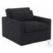 Naveen Dark Gray Fabric Swivel Chair with Pillow