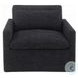 Naveen Dark Gray Fabric Swivel Chair with Pillow