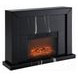 Drisana Black Rectangular Electric Fireplace