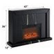 Drisana Black Rectangular Electric Fireplace