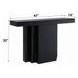 Drisana Black Rectangular Glass Top Console Table