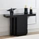 Drisana Black Rectangular Glass Top Console Table