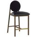 Claribel Bravo Black and Abbington Black Upholstered Counter Height Stool
