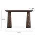 Braya Dark Brown Oval Concrete Top Console Table