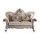 Picardy Beige 70" Loveseat with Pillow and Nailhead Trim