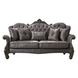 Versailles Antique Platinum 92" Sofa with Pillows and Nailhead Trim