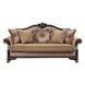 Chateau De Ville Beige 89" Sofa with Pillows and Nailhead Trim