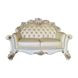 Vendome Champagne 70" Loveseat with Pillows and Nailhead Trim