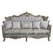 Miliani Gray 91" Sofa with Pillows and Nailhead Trim