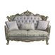 Miliani Gray 73" Loveseat with Pillows and Nailhead Trim