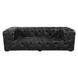 Brancaster Black Leather 95" Sofa with Nailhead Trim