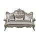 Libertee Beige Fabric and Champagne 70" Loveseat with 3 Pillows