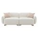 Darius Beige Boucle 88" Sofa with 2 Pillows