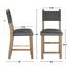 Aubrey Brown and Gray Counter Height Chair Set of 2