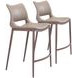 Ace Gray And Walnut Counter Chair Set Of 2