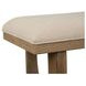 Tristan Swiss Coffee Upholstered Dining Bench