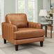 Ada Cognac Brown Leather Upholstered Lounge Chair