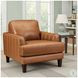 Ada Cognac Brown Leather Upholstered Lounge Chair