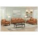 Ada Cognac Brown Leather Living Room Set