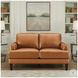 Ada Cognac Brown Leather 57" Loveseat