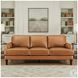 Ada Cognac Brown Leather 80" Sofa
