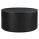 Colvin Black Round Ocassional Table with Casters