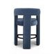Malone Denim Blue Performance Fabric Upholstered Counter Height Stool