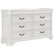 Lyndhurst Vintage White and Beige Upholstered Storage Sleigh Bedroom Set