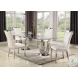 Adelle Clear Glass And Polished Stainless Steel Dining Room Set