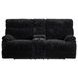 Merrick Black 79" Reclining Loveseat with Console