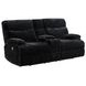 Merrick Black 79" Reclining Loveseat with Console