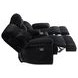 Merrick Black 79" Reclining Loveseat with Console