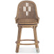 Antibes Wicker Swivel Counter Height Stool