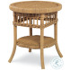 Mainland Tempered Glass And Natural Side Table