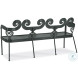 Augustine Litchfield Green Scrolled Bench