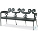 Augustine Litchfield Green Scrolled Bench