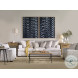 Easterling Woven Cane And Rustic Black Coffee Table