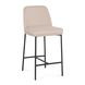 Sydney Taupe Performance Fabric Upholstered Counter Height Stool Set of 2