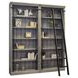 Avondale Rustic Gray 2 Tall Bookcase Wall with Ladder