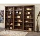 Avondale Weathered Oak 3 Tall Bookcase Wall with Ladder