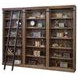Avondale Weathered Oak 3 Tall Bookcase Wall with Ladder