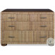 Beachmen Wicker And Mahogany 3 Drawer Chest