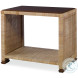 Beachcomber Wicker And Mahogany End Table