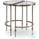 Calle Clear Glass And Dark Antique Brass Side Table