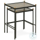 Tom Tom Glass And Rustic Black Nesting Side Tables