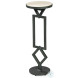 Esmeralda Limestone And Rustic Black Martini Table