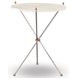 Felix Gray and White Round Marble Top Side Table